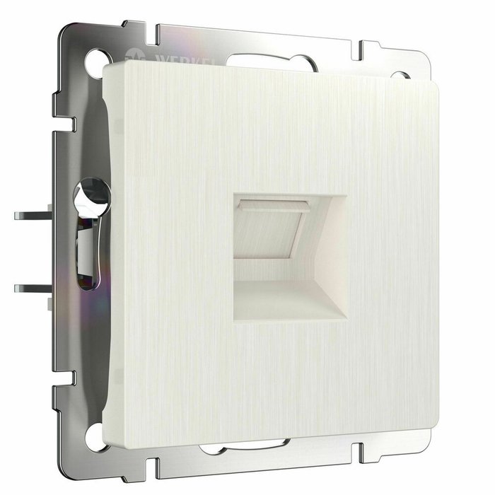 Розетка Ethernet RJ-45 перламутровый рифленый W1181013 Розетка Ethernet RJ-45 перламутровый рифленый W1181013