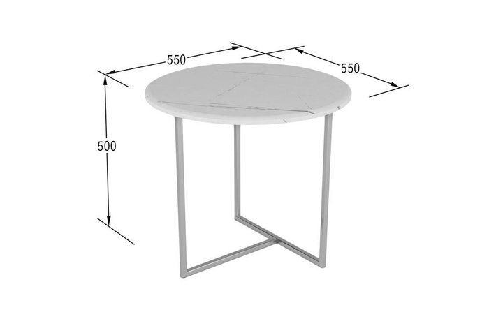 Стол кофейный Альбано цвета белый мрамор - купить Кофейные столики по цене 4425.0
