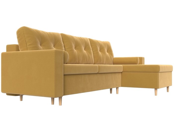 Угловой диван-кровать Белфаст желтого цвета правый угол - лучшие Угловые диваны в INMYROOM