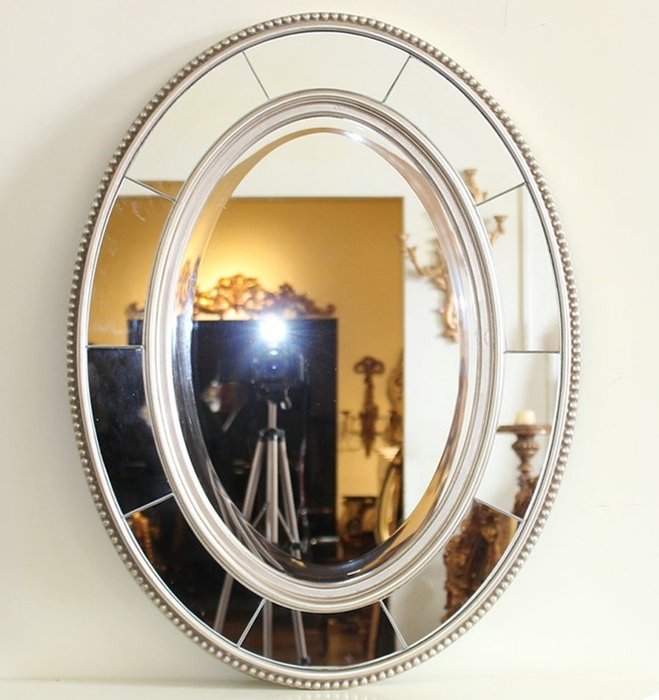 Настенное зеркало в раме Lorena Silver - купить Настенные зеркала по цене 37000.0