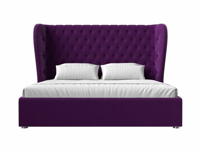 Кровать Далия 200х200 с подъемным механизмом фиолетового цвета - купить Кровати для спальни по цене 91999.0