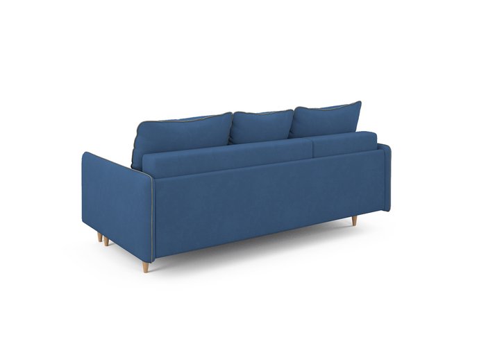 Угловой диван-кровать левый Ron синего цвета - лучшие Угловые диваны в INMYROOM