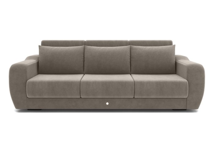 Набор из дивана-кровати с двумя креслами серо-бежевого цвета - купить Прямые диваны по цене 325000.0