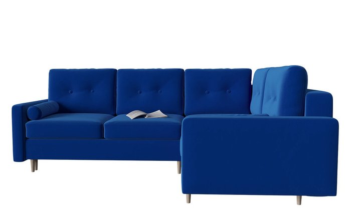Диван-кровать модульный угловой Белфаст синего цвета - купить Угловые диваны по цене 54482.0