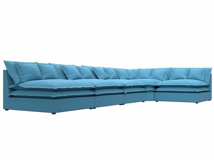 Угловой диван Лига 040 Лонг голубого цвета правый угол - лучшие Угловые диваны в INMYROOM