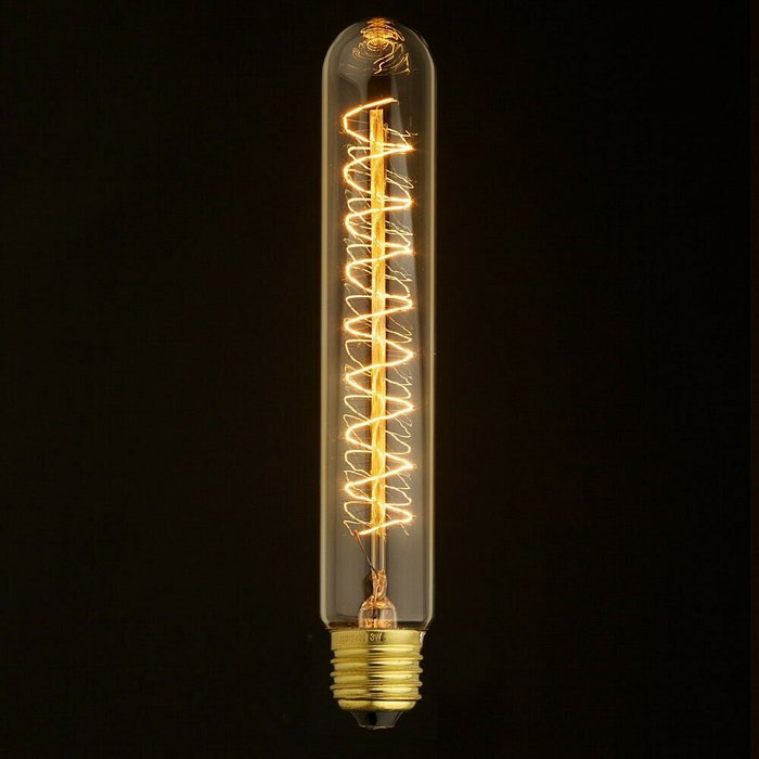 Ретро лампа накаливаниямE27 40W 220V 1040-S формы цилиндра - купить Лампочки по цене 520.0