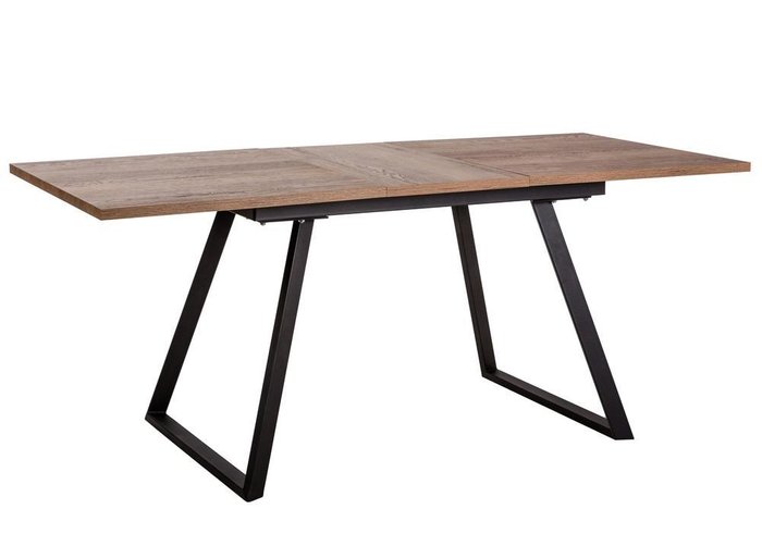 Стол обеденный раздвижной Пеле черно-коричневого цвета - лучшие Обеденные столы в INMYROOM