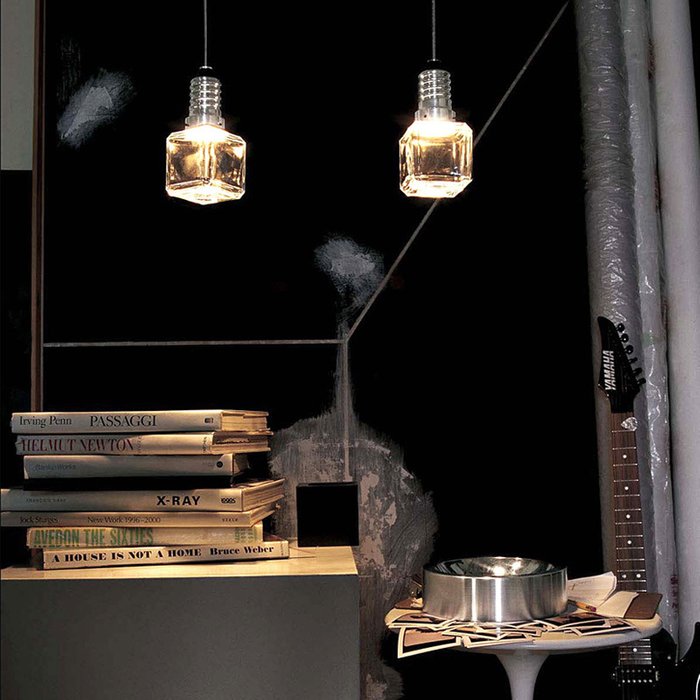 Подвесной светильник Terzani KRISTAL DIAM с плафоном из стекла   - лучшие Подвесные светильники в INMYROOM