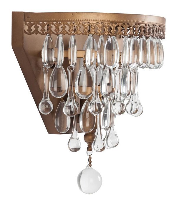  Настенный светильник Emperor из металла с хрустальными подвесками - лучшие Бра и настенные светильники в INMYROOM