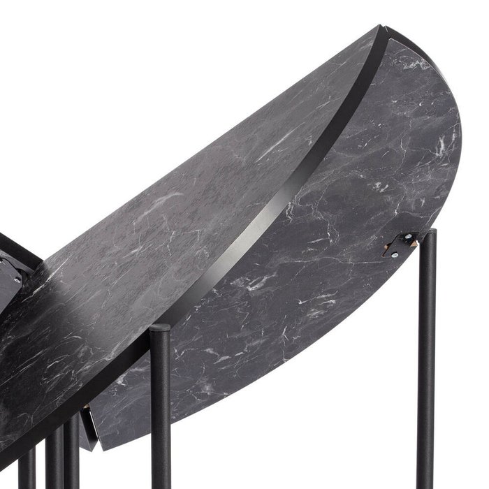 Обеденный складывающийся стол Yoop черного цвета - лучшие Обеденные столы в INMYROOM
