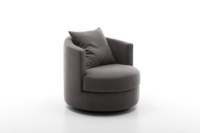 Поворотное кресло Oval темно-серого цвета