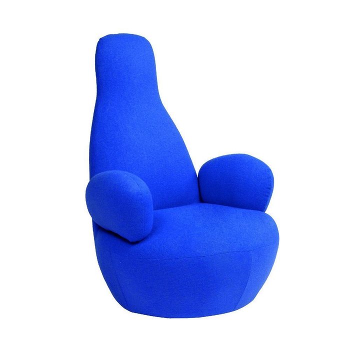 Кресло Bottle Chair с кашемиром синего цвета - лучшие Бескаркасная мебель в INMYROOM