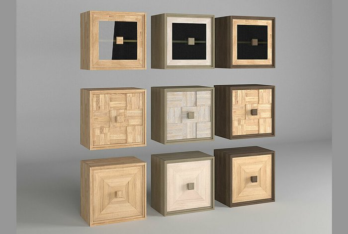 Настенная полка Cube Design из массива дуба  - лучшие Навесные шкафы в INMYROOM