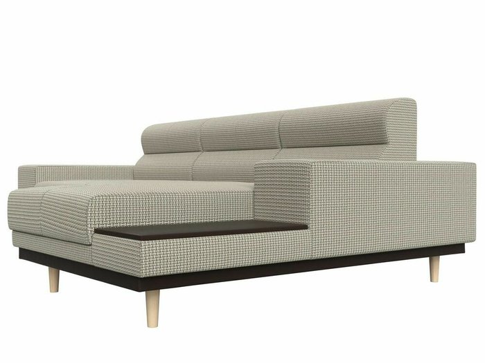 Угловой диван-кровать Леонардо серо-бежевого цвета правый угол - лучшие Угловые диваны в INMYROOM