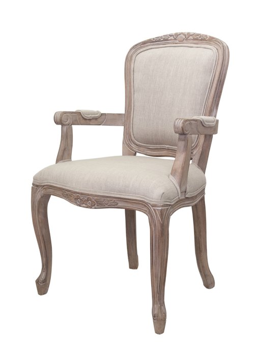 Стул с подлокотниками Gran arm beige бежевого цвета