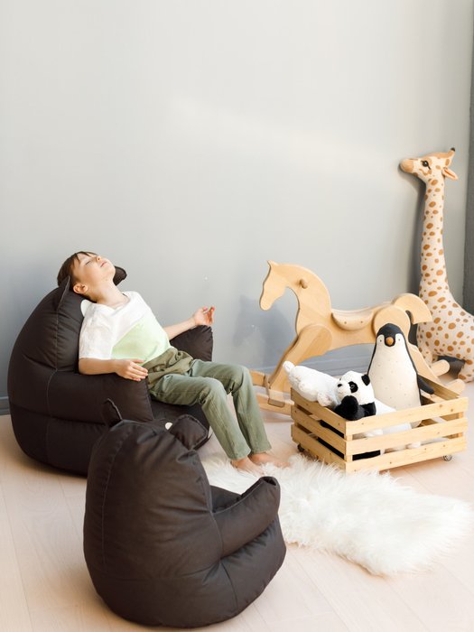 Кресло Обезьянка коричневого цвета - лучшие Бескаркасная мебель в INMYROOM