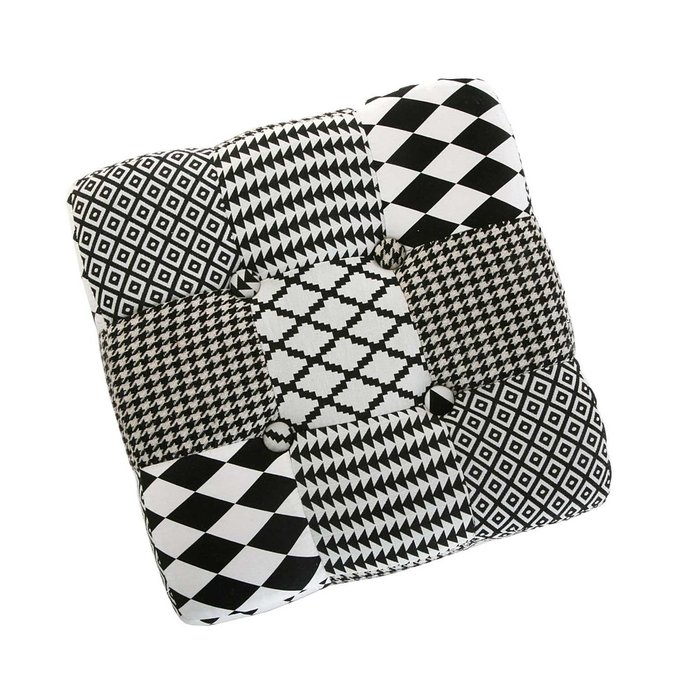 Пуф Geometric W&B черно-белого цвета - купить Пуфы по цене 12400.0