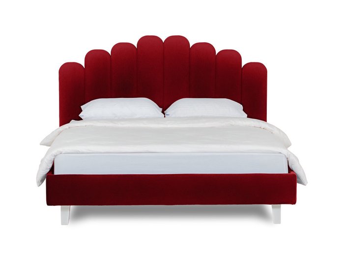 Кровать Queen Sharlotta L 160х200 бордового цвета 