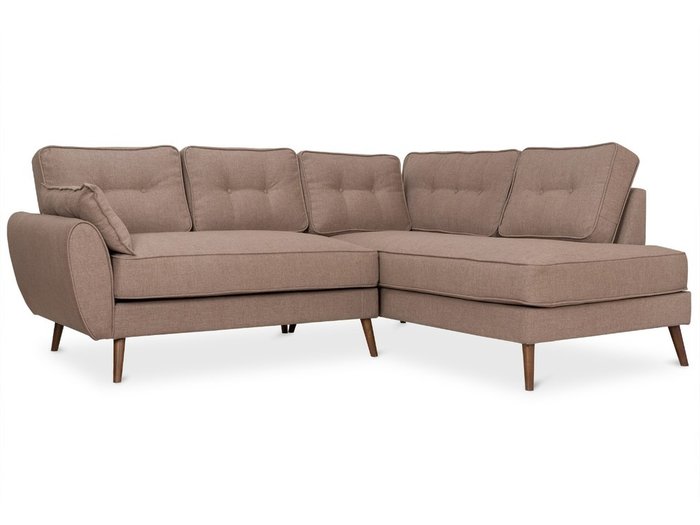 Угловой диван Vogue коричневого цвета  - купить Угловые диваны по цене 62790.0
