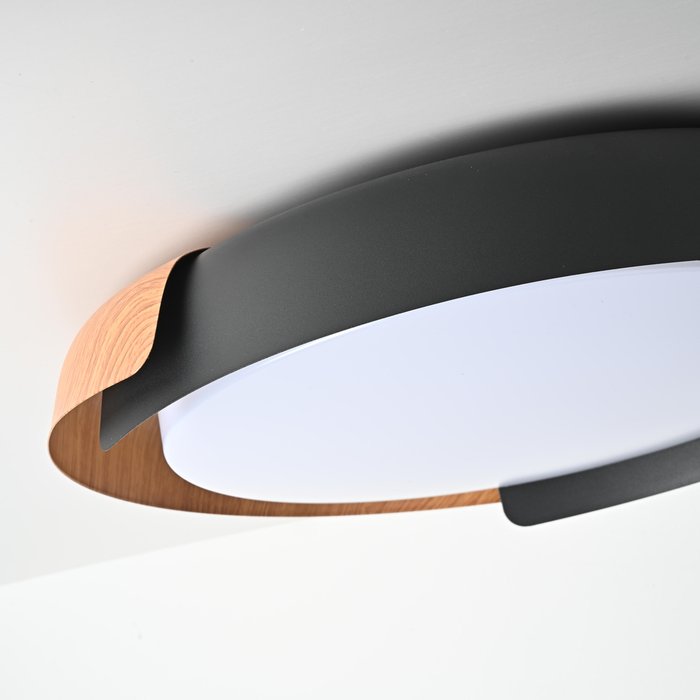 Потолочный светильник ADDA Black/Wood - лучшие Потолочные светильники в INMYROOM