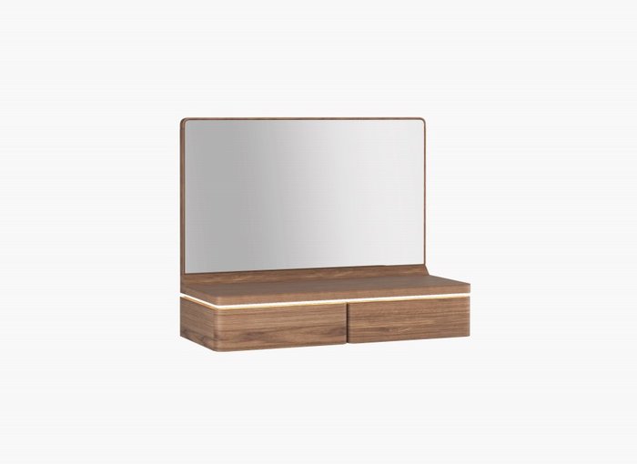 Навесной туалетный столик с зеркалом Orly цвета орех