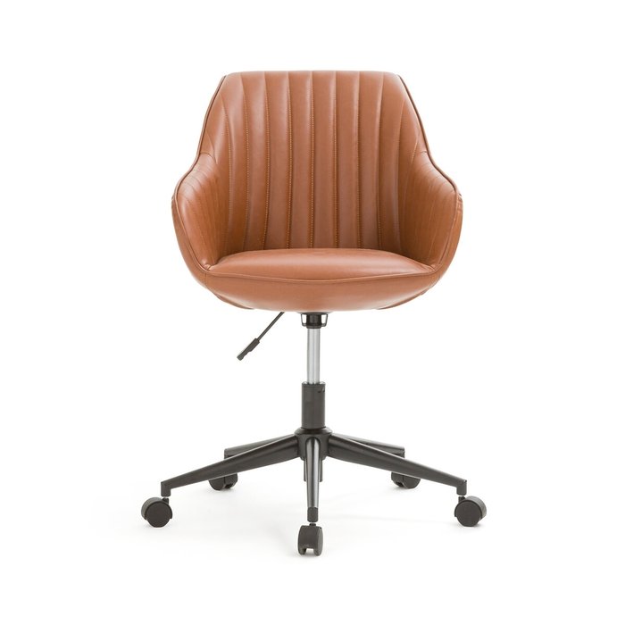 Кресло офисное на колесиках Hiba коричневого цвета - купить Офисные кресла по цене 17122.0