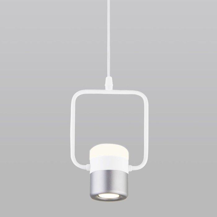 Подвесной светодиодный светильник 50165/1 LED белый/серебро Oskar