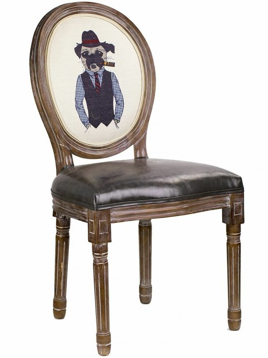 Стул Собака с сигарой черно-коричневого цвета - купить Обеденные стулья по цене 22560.0