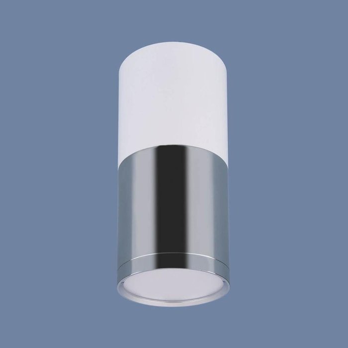 Потолочный светодиодный светильник белый матовый/хром из металла