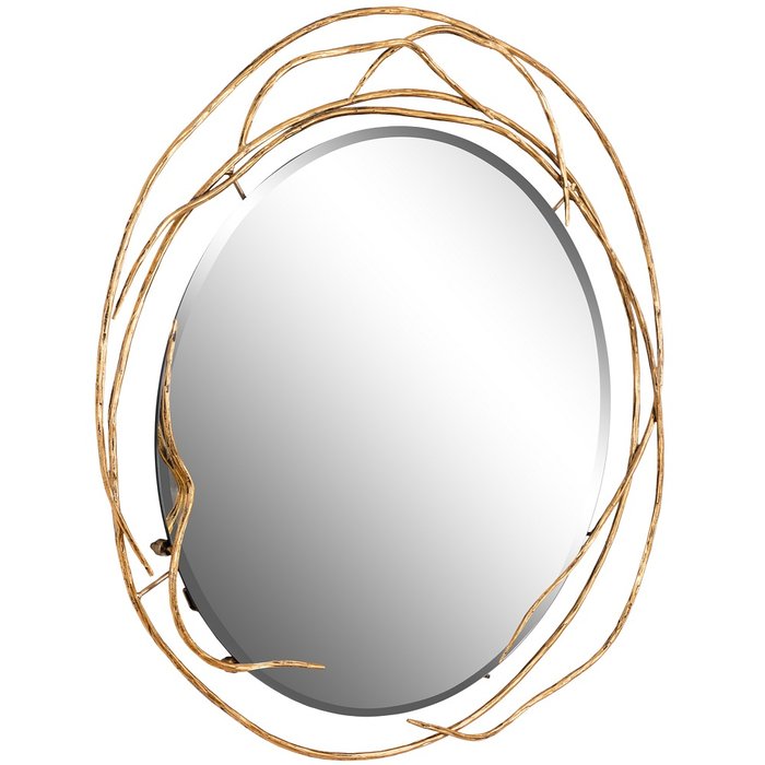 Зеркало настенное Арт коричневого цвета