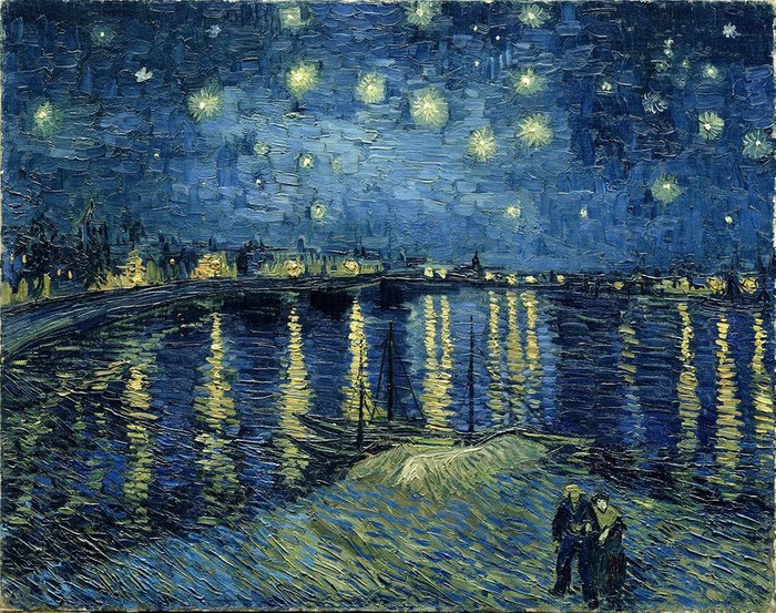 Картина (репродукция, постер): Starry Night over the Rhone, 1888 - Винсент Ван Гог