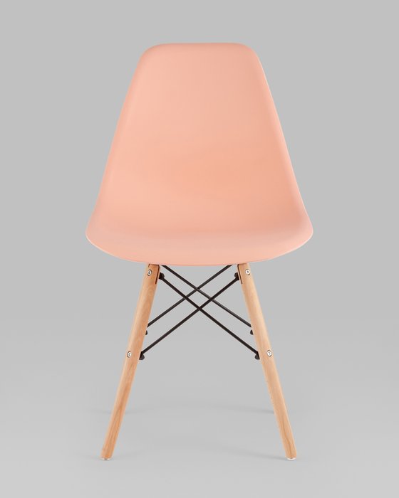 Стул Dsw Eames персикового цвета - купить Обеденные стулья по цене 1990.0 Стул Dsw Eames персикового цвета - купить Обеденные стулья по цене 1990.0
