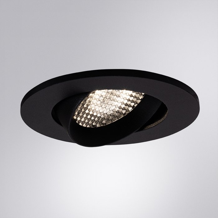 Точечный встраиваемый светильник Arte Lamp FUJI A2865PL-1BK - купить Встраиваемые споты по цене 620.0