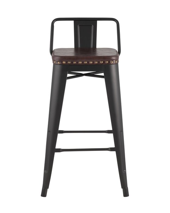 Стул полубарный Tolix Soft черного цвета - лучшие Барные стулья в INMYROOM