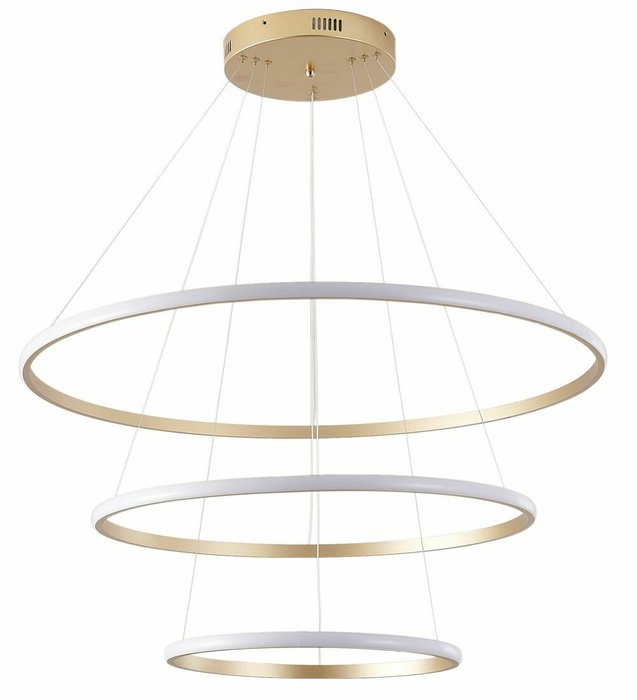 Подвесная люстра Ringolight L золотого цвета - купить Подвесные люстры по цене 28350.0