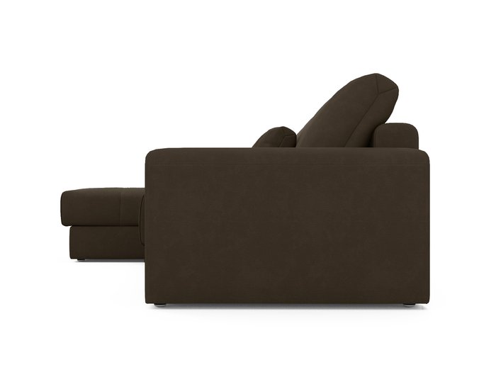 Угловой диван-кровать левый Ruiz темно-коричневого цвета - лучшие Угловые диваны в INMYROOM