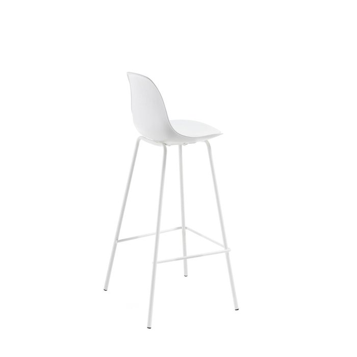 Полубарный стул Lysha белого цвета - лучшие Барные стулья в INMYROOM