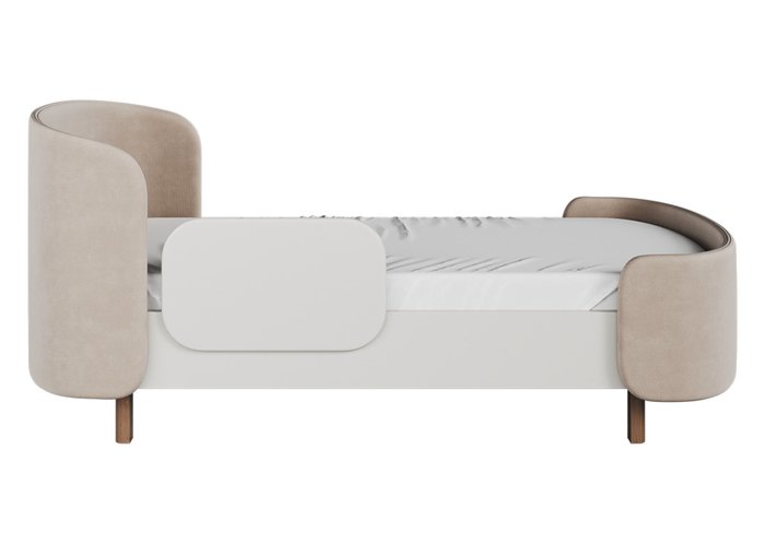 Кровать подростковая Kidi Soft 80х180 бело-бежевого цвета - купить Одноярусные кроватки по цене 44910.0