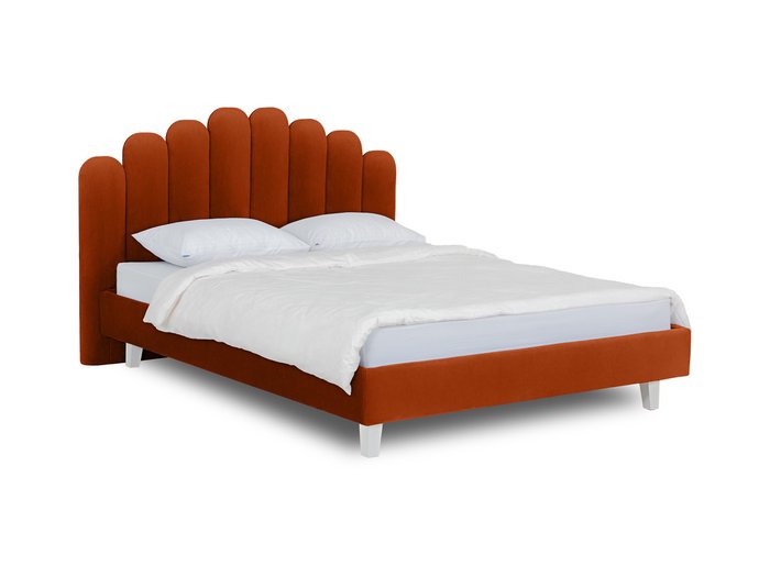 Кровать Queen Sharlotta L 160х200 коралового цвета  - купить Кровати для спальни по цене 48180.0