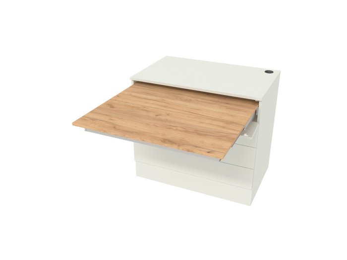 Домашний офис с выдвижным столом и ящиками Талант Т3290.2 серого цвета Домашний офис с выдвижным столом и ящиками Талант Т3290.2 серого цвета