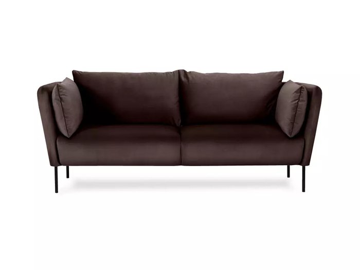Диван Copenhagen в обивке из велюра темно-коричневого цвета - купить Прямые диваны по цене 69930.0
