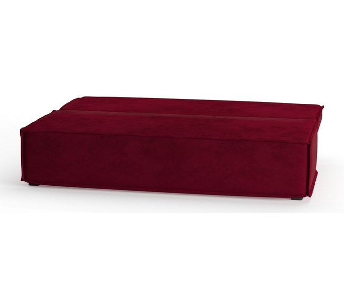 Диван-кровать Ли Рой Лайт в обивке из велюра бордового цвета - лучшие Прямые диваны в INMYROOM