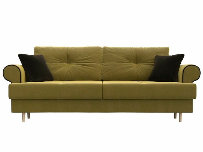 Прямой диван-кровать Сплин желтого цвета - купить Прямые диваны по цене 44999.0
