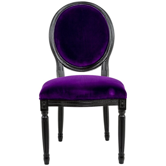 Стул Луи из натурального бука и велюра фиолетового цвета - купить Обеденные стулья по цене 32000.0