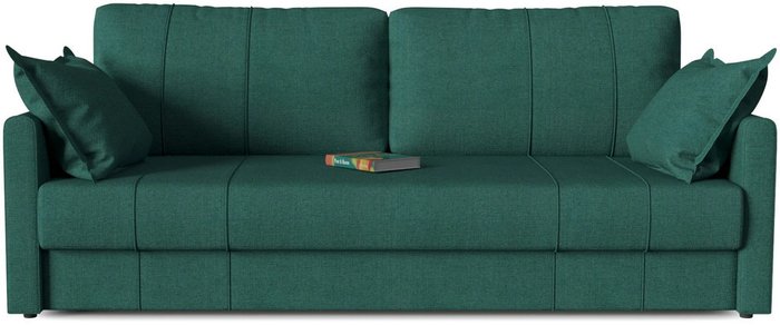 Диван-кровать прямой Римини tesla green зеленого цвета - купить Прямые диваны по цене 34655.0