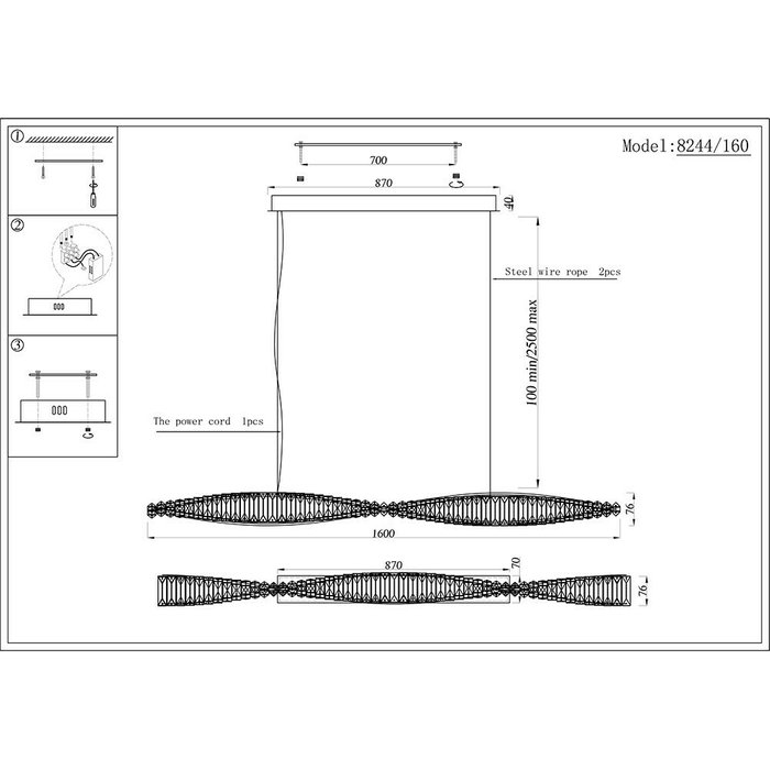 Люстра Newport 8240 8244/160 chrome - лучшие Подвесные люстры в INMYROOM Люстра Newport 8240 8244/160 chrome - лучшие Подвесные люстры в INMYROOM