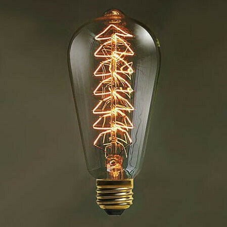 Ретро лампа накаливания E27 40W 220V 6440-S конусной формы - купить Лампочки по цене 600.0