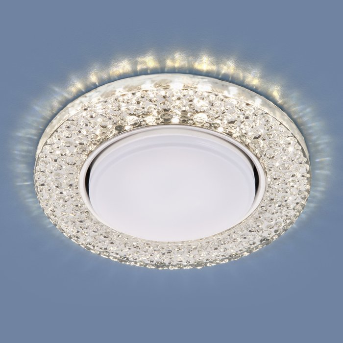 Встраиваемый точечный светильник с LED подсветкой 3029 GX53 CL прозрачный Daina - купить Потолочные светильники по цене 713.0