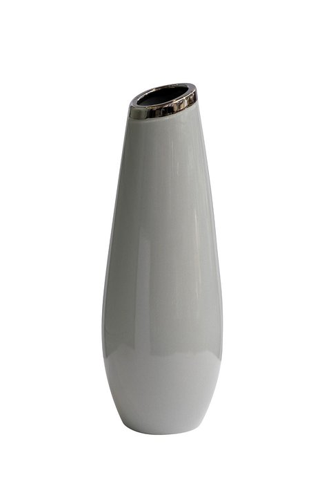 Керамическая ваза L серого цвета