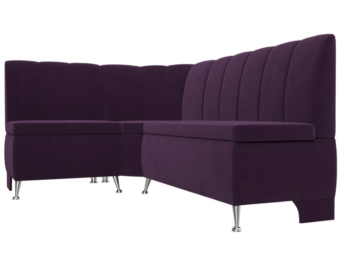 Кухонный угловой диван Кантри фиолетового цвета левый угол - лучшие Угловые диваны в INMYROOM